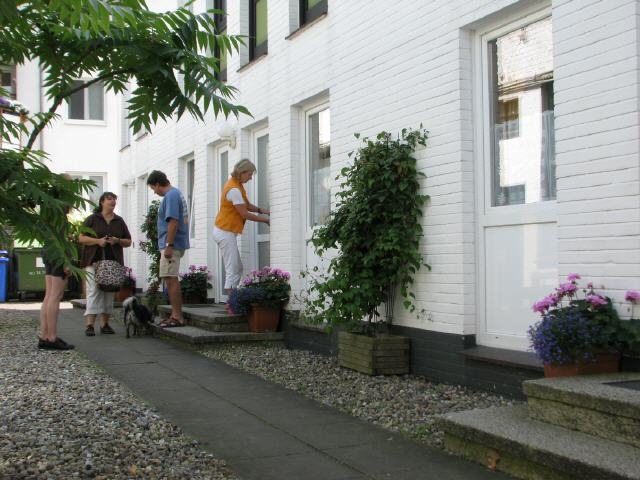 Eingang zu den Ferienwohnungen im Innenhof